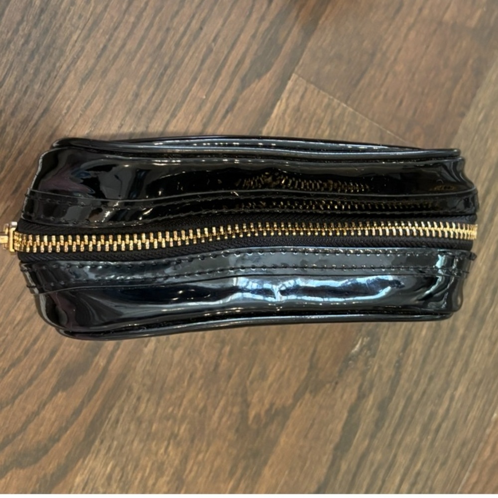 Tory Burch Glossy Black Cosmetic Bag Set of 2, like new - Picture 13 of 16